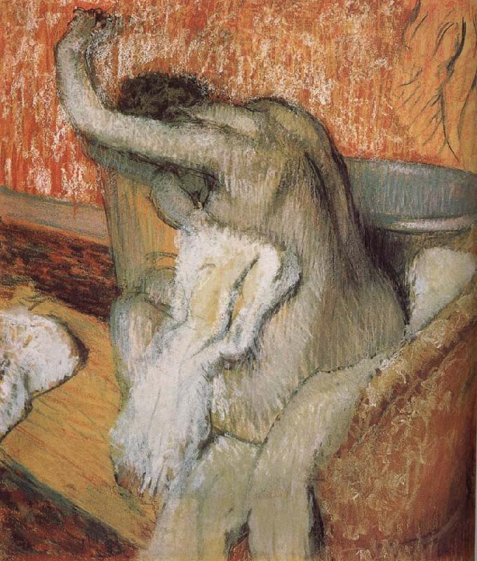 Edgar Degas The lady wiping body after bath oil painting picture